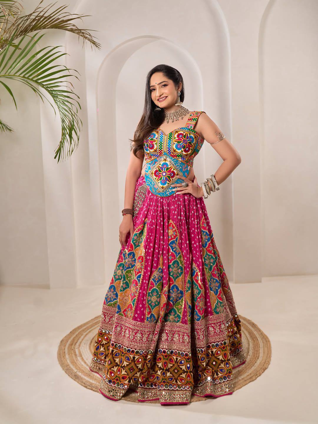 Heavy Muslin Cotton Lehenga Choli